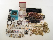 Appraisal: A large mixed lot of costume jewellery including brooches rings