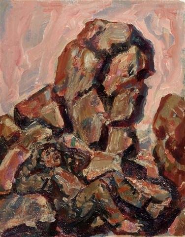 Appraisal: MARIAN KRATOCHWIL Polish - Man resting among rocks Spain circa