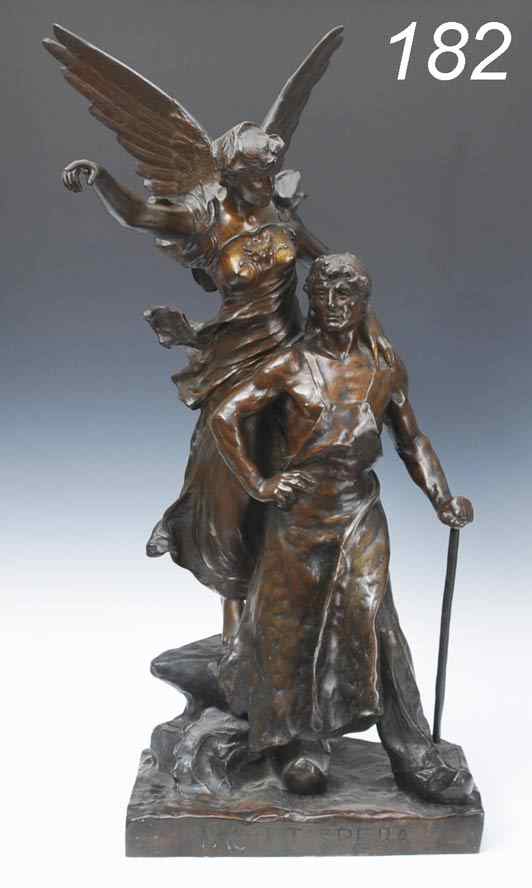 Appraisal: Henri Louis Levasseur Fac et Spera '' high bronze with