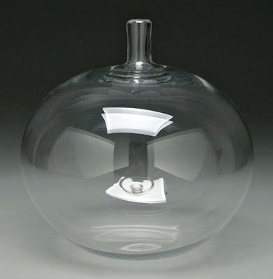 Appraisal: Ingeborg Lundin apple Orrefors clear glass vase formed as apple