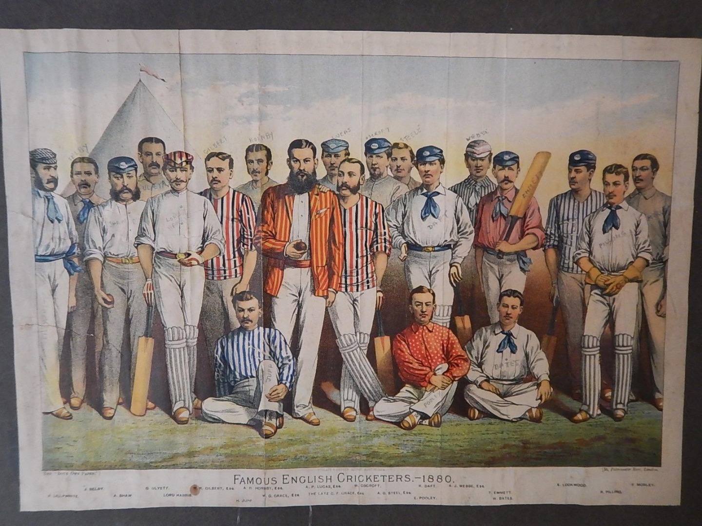 Appraisal: Famous English Cricketers a plate from the Boys Own Paper