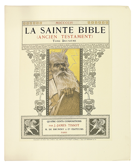 Appraisal: BIBLE in FRENCH--TISSOT La Sainte Bible Ancien Testament Profusion of