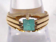 Appraisal: An carat gold emerald ring