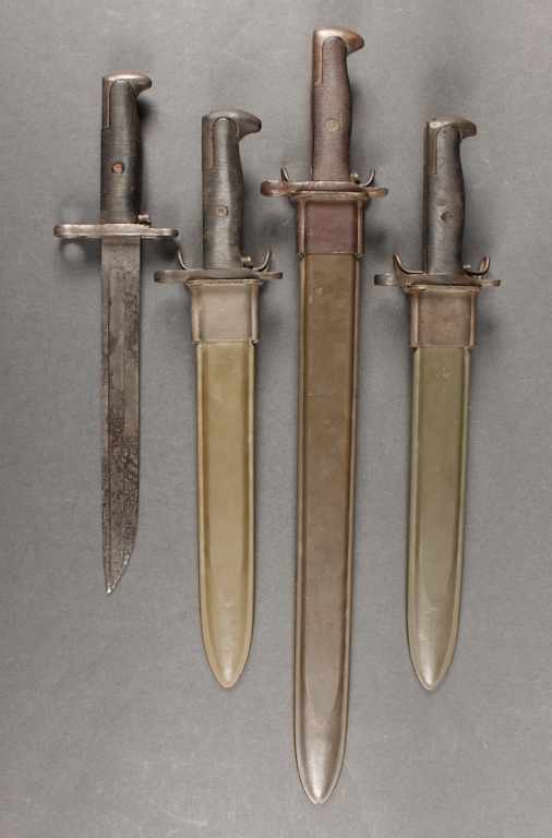 Appraisal: Four bayonets Two U S Model one marked ''R I