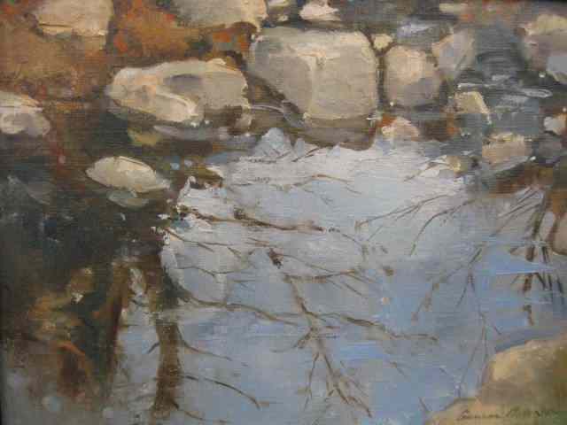 Appraisal: Donald Guaman Anderson Oil Reflectionson a rocky stream well listed