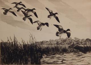 Appraisal: Richard Bishop drypoint Richard Bishop American - - ''Early Morning''