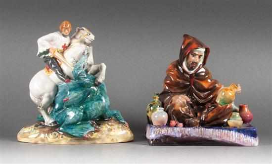 Appraisal: Two Royal Doulton china figural groups ''The Potter'' and ''St