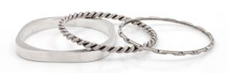 Appraisal: A Collection of Silver Bangle Bracelets dwts A Collection of