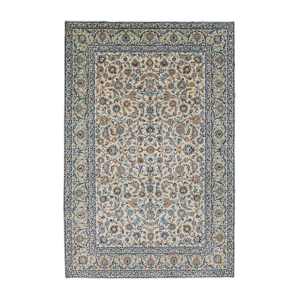 Appraisal: KASHAN CARPET CENTRAL PERSIA LATE TH CENTURY the cream field