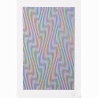 Appraisal: Bridget Riley b Elapse Screenprint in colors Bridget Riley b