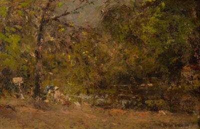 Appraisal: Charles Horwood British - Picnic signed oil on board cm