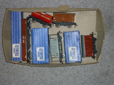 Appraisal: Five Hornby Dublo tinplate wagons comprising B R T brake