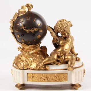 Appraisal: TH C FRENCH GILT BRONZE MOUNTED CLOCK FRENCH GILT BRONZE