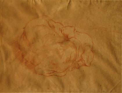 Appraisal: ROSA BONHEUR french - SKETCH OF A SLEEPING DOG Signed