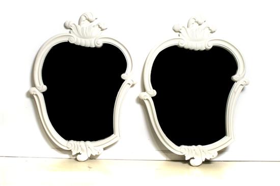 Appraisal: A Pair of Painted Mirrors Height x width inches