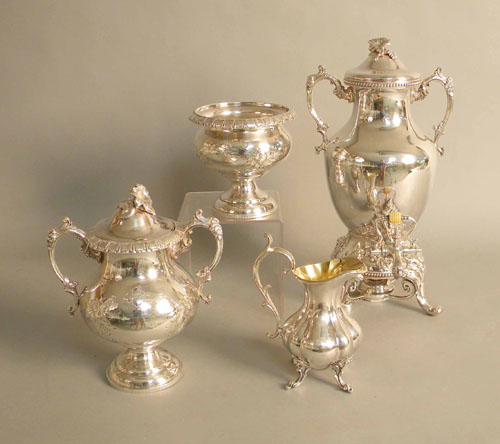 Appraisal: Assorted four piece silver plated tea service