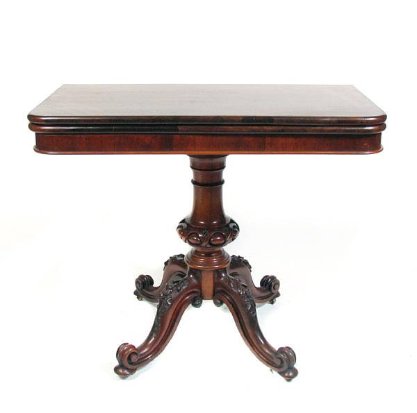 Appraisal: A Victorian rosewood games table height in width in depth