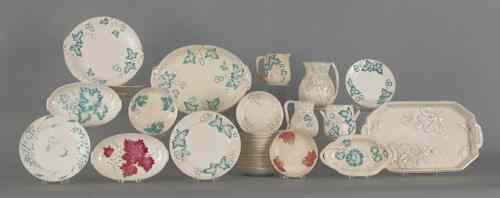 Appraisal: Twenty-eight pieces of Avalon Faience floral majolica ca