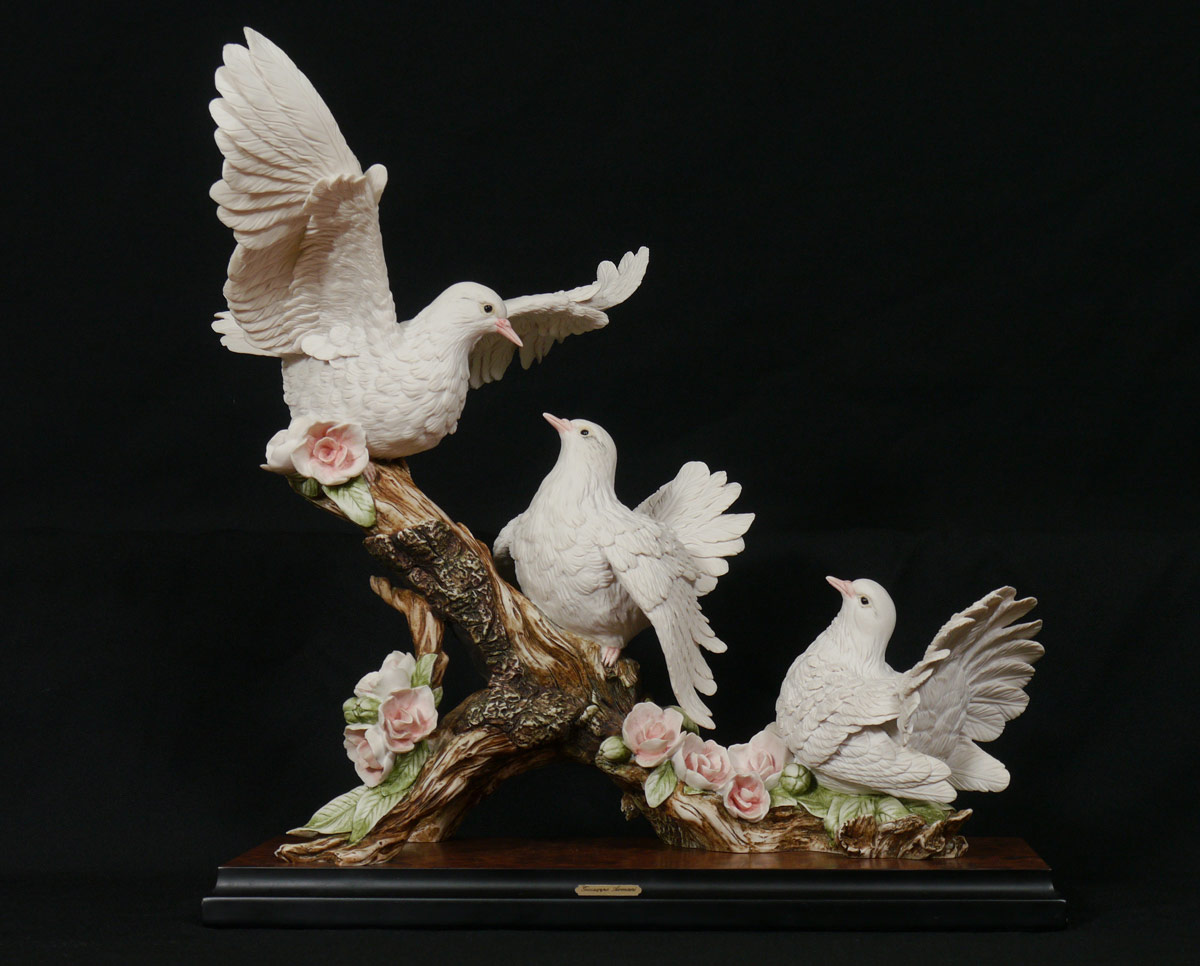 Appraisal: GIUSEPPE ARMANI FLORENCE SCULTURE d'ARTE LIMITED EDITION ''Three Doves'' S