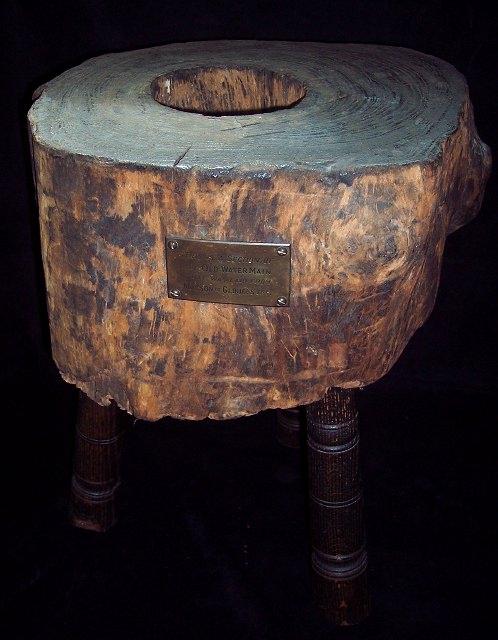 Appraisal: A small tripod table of unusual design bears brass label