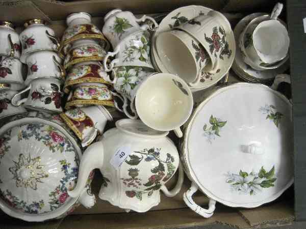 Appraisal: Various China Items comprising Paragon Trillium Lidded Tureen cups saucers