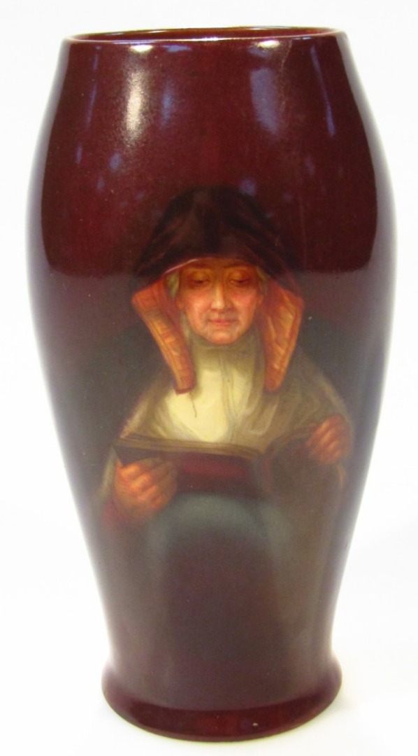 Appraisal: A late thC early thC Rembrandt ware vase the shouldered