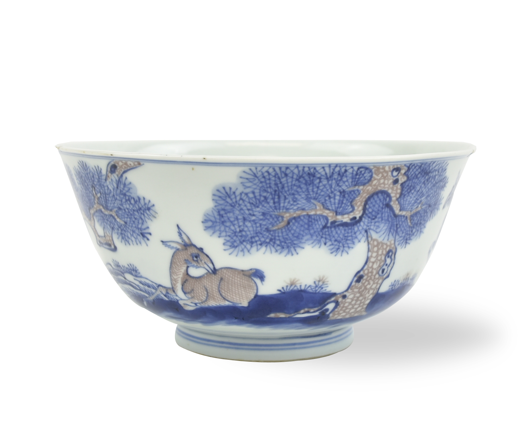 Appraisal: Chinese Qianlong Mark and period the bowl decorated with blue