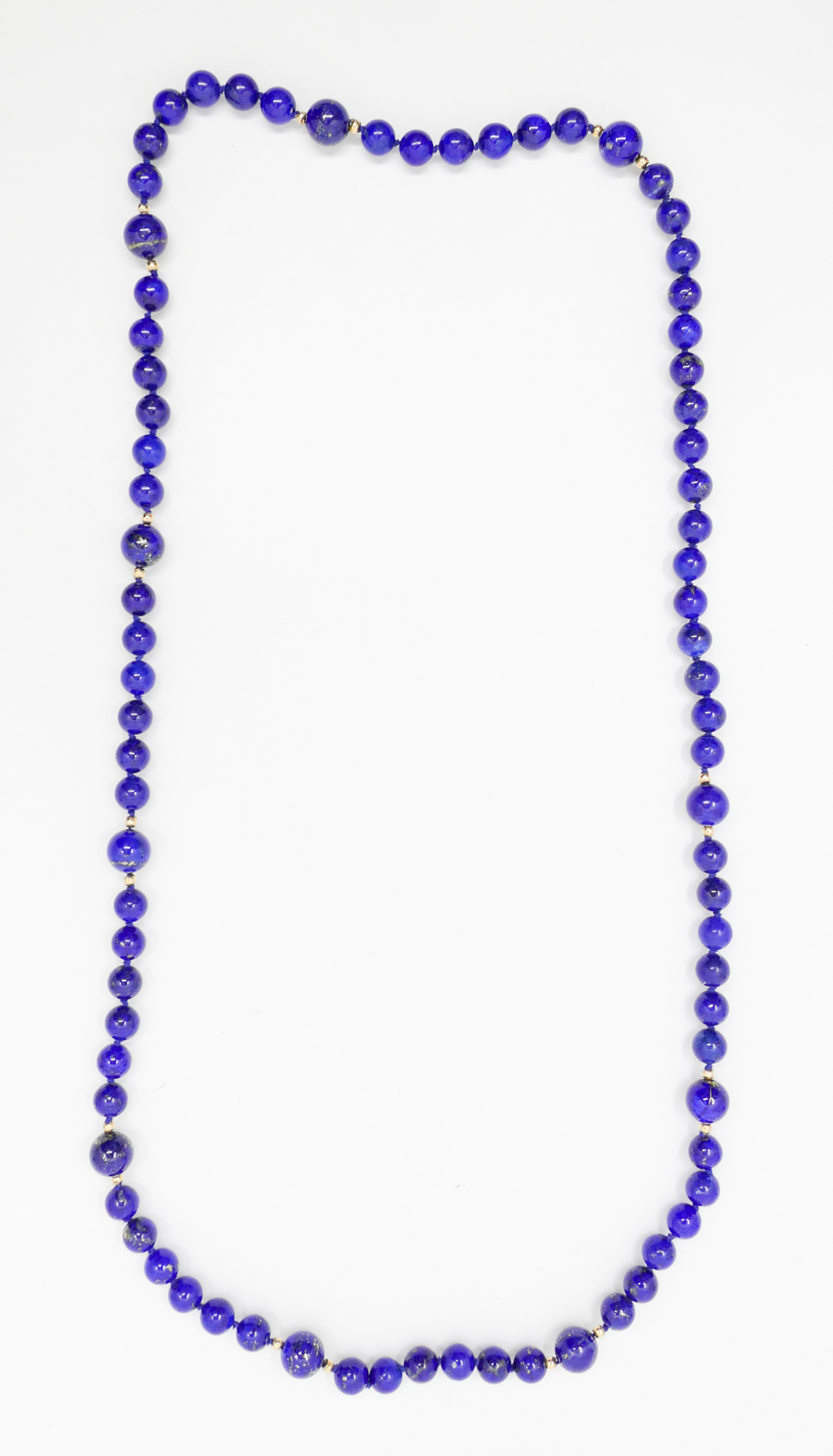 Appraisal: Ladies Lapis Lazuli Bead Necklace '' - Contains - mm