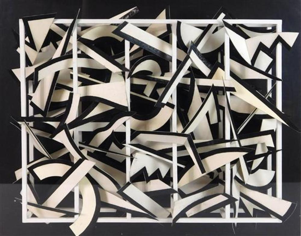 Appraisal: Werner Pfeiffer German American b Connections three-dimensional construction with black