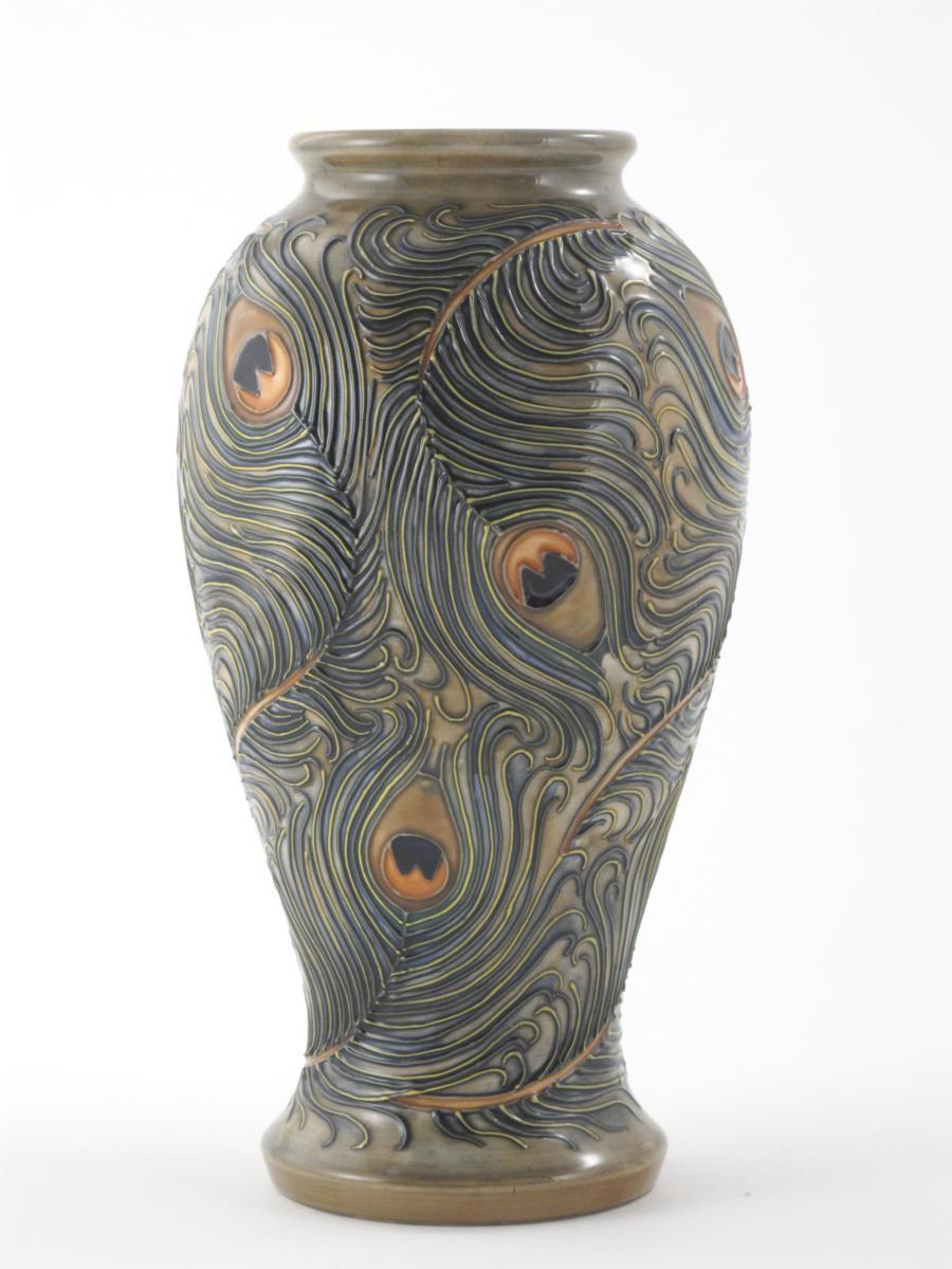 Appraisal: Peacock Feather a modern Moorcroft Pottery vase