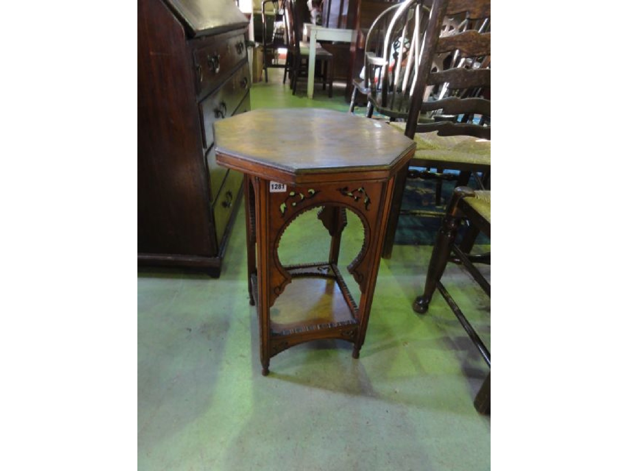 Appraisal: A late Victorian Edwardian occasional table with Moorish influence and