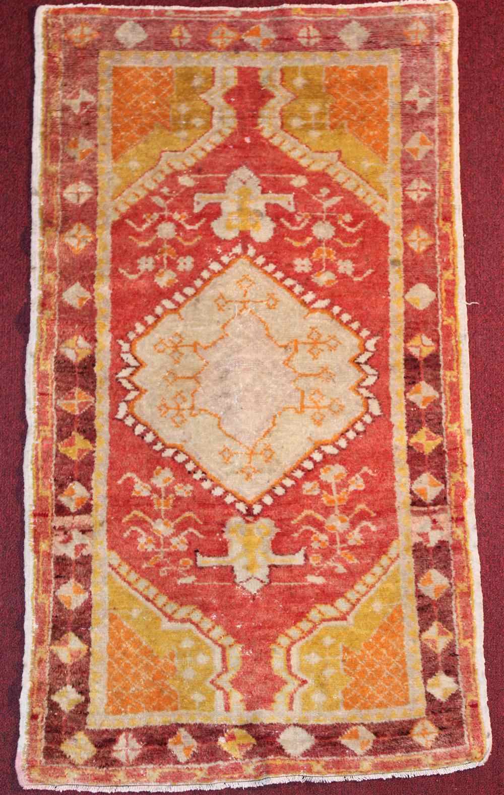 Appraisal: OUSHAK RUG approx ' x ' '' retail tag Provenance