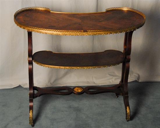 Appraisal: A L th C Louis XIV-style Side Table mahogany and