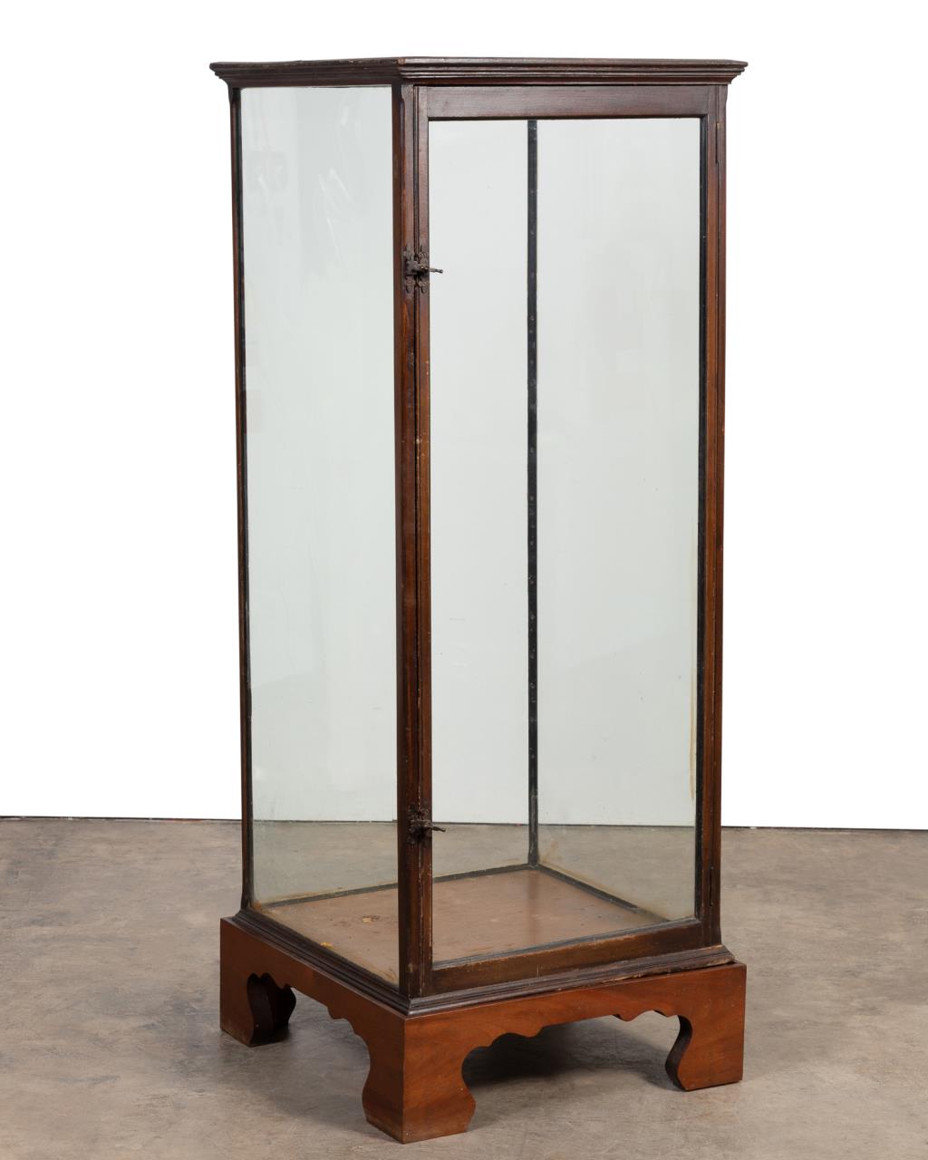 Appraisal: TALL CHINOISERIE WOOD AND GLASS VITRINE Tall Chinoiserie wood and