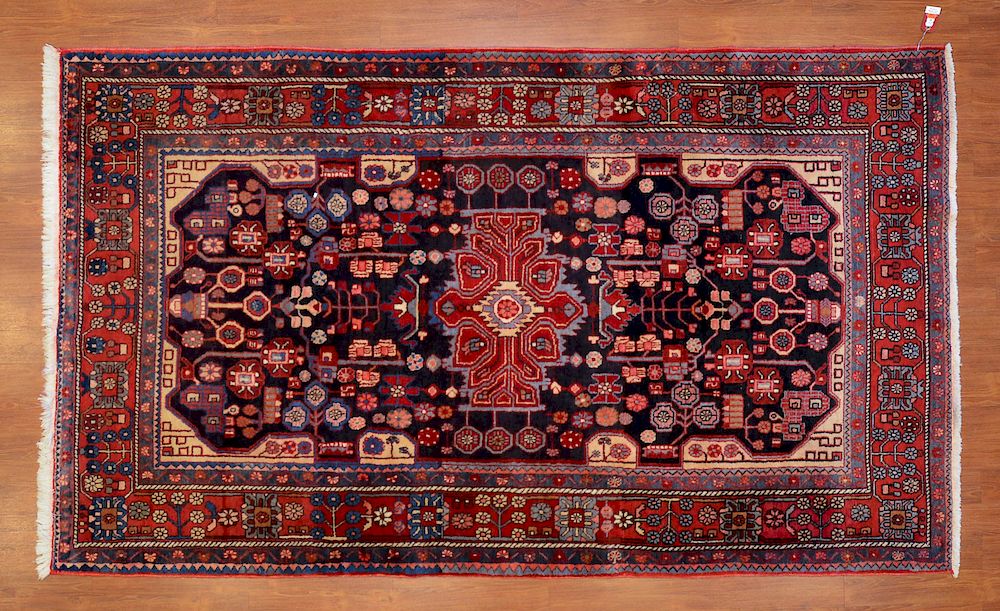 Appraisal: Hamadan Rug Persia x second half- th century hand-knotted Condition