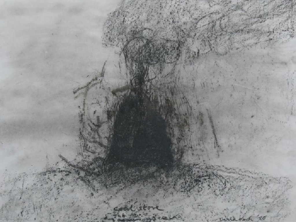 Appraisal: DAVID NASH Coalstove signed and dated charcoal on paper x