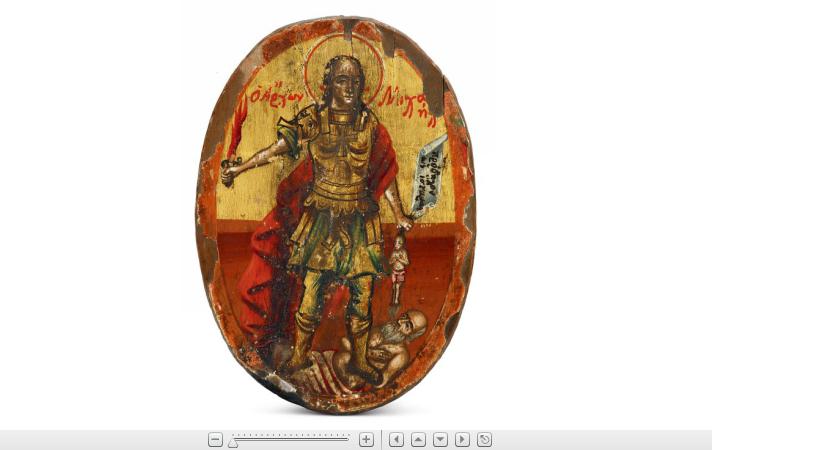 Appraisal: Greek School icon the Archangel Michael th century