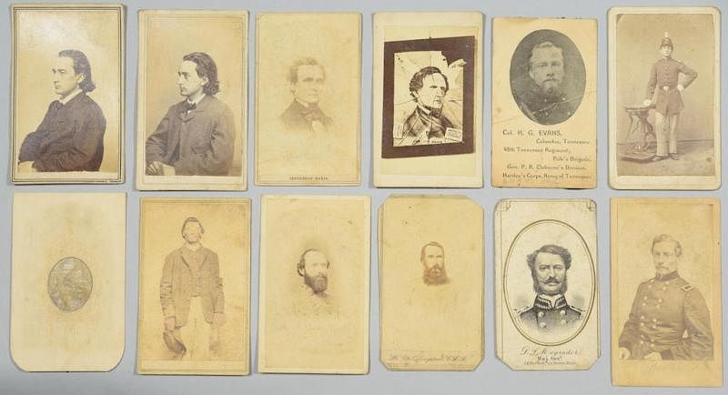 Appraisal: Civil War CSA Related CDVs Collection of Civil War and