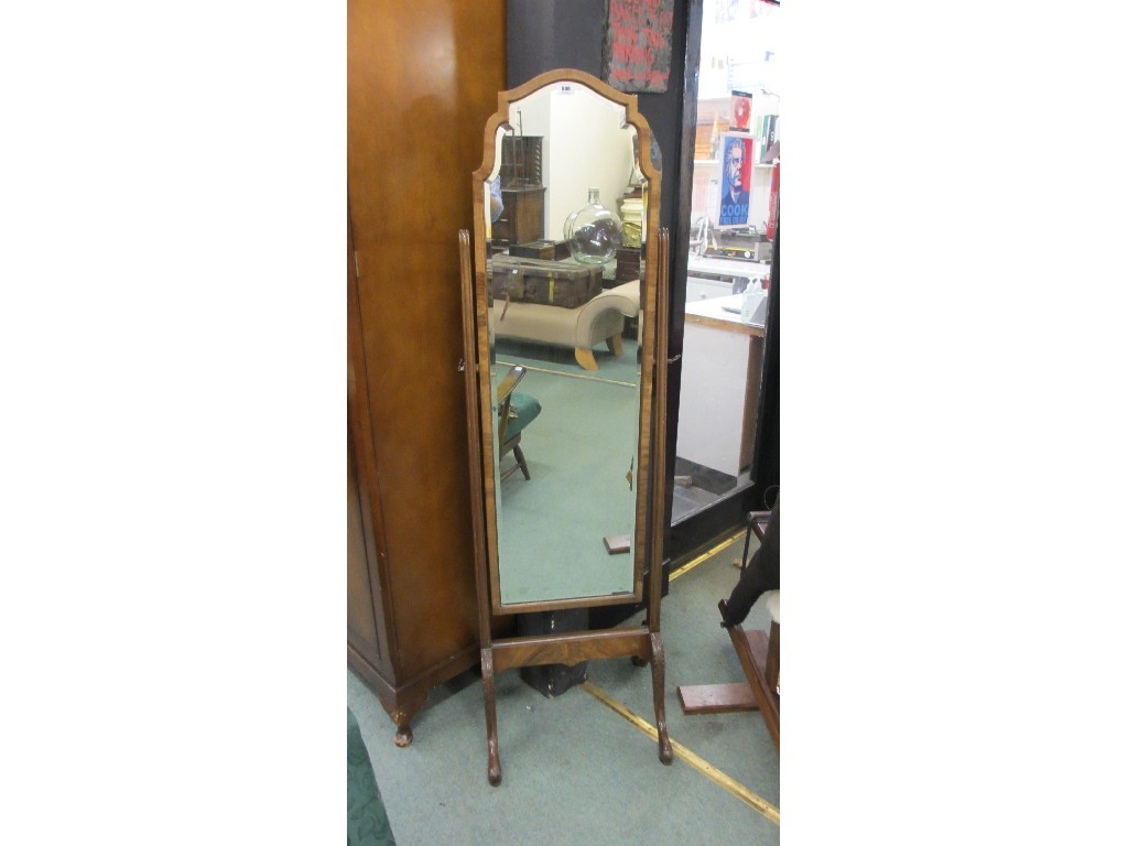 Appraisal: Mahogany cheval mirror