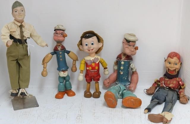 Appraisal: -PIECE COMPOSITION CHARACTER DOLL LOT TOINCLUDE KING POPEYE DOLLS JOINTED