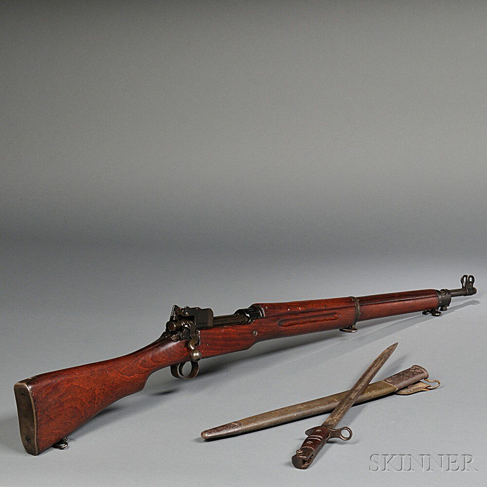 Appraisal: U S Model Rifle with Bayonet and Scabbard c serial