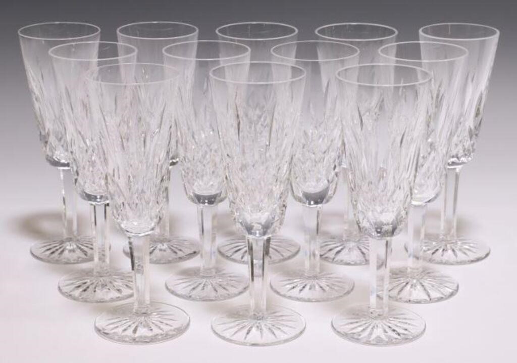 Appraisal: lot of Waterford cut crystal champagne flutes in the Lismore