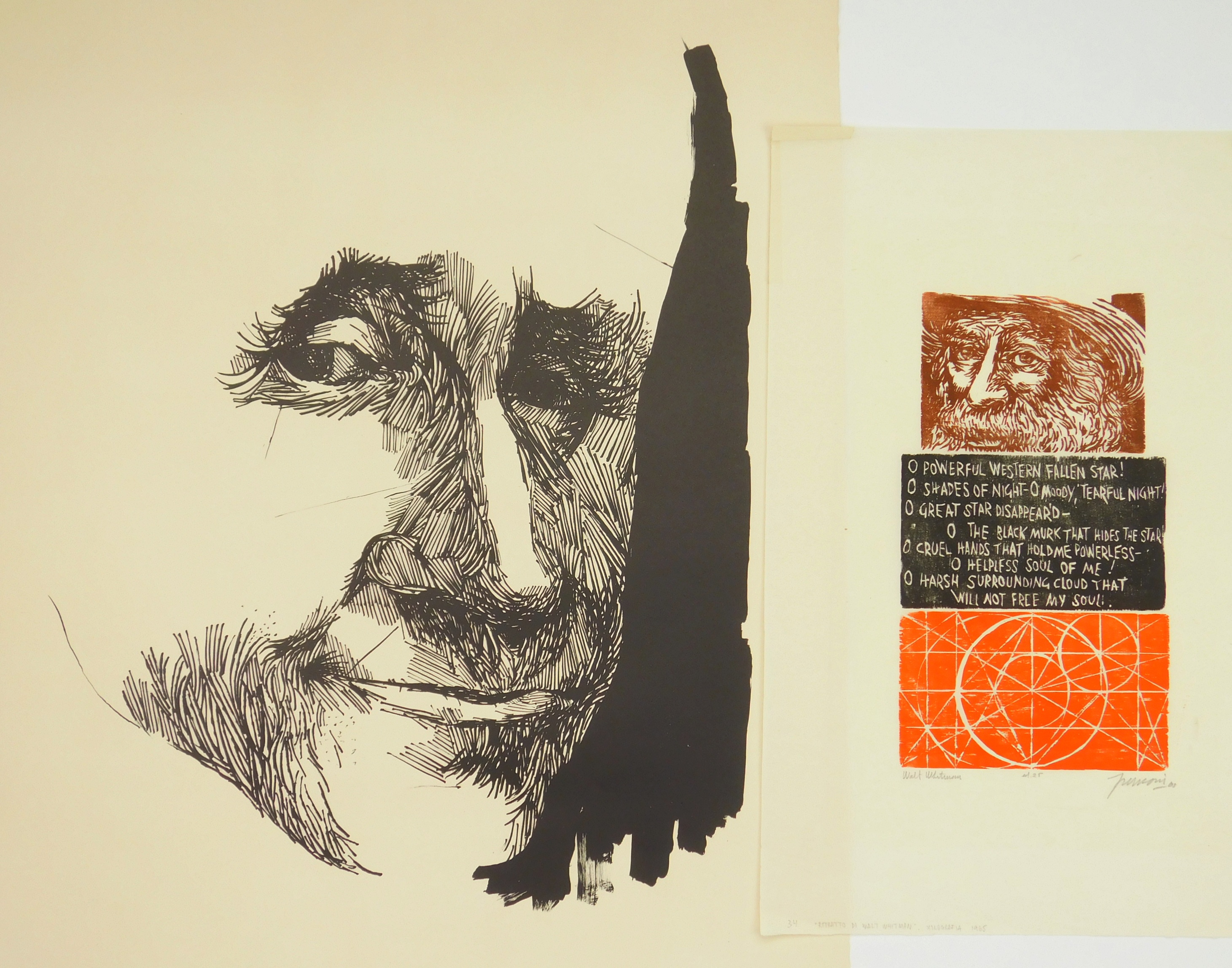 Appraisal: Antonio Frasconi - 'Brecht''- woodcut signed dated titled and annotated