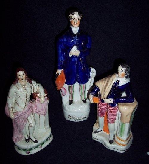 Appraisal: A Staffordshire figure John Milton cm high another cm high