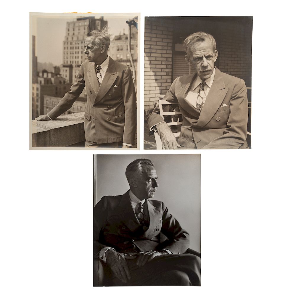 Appraisal: Three Photo Portraits Eugene O'Neill One Signed F Roy Kemp