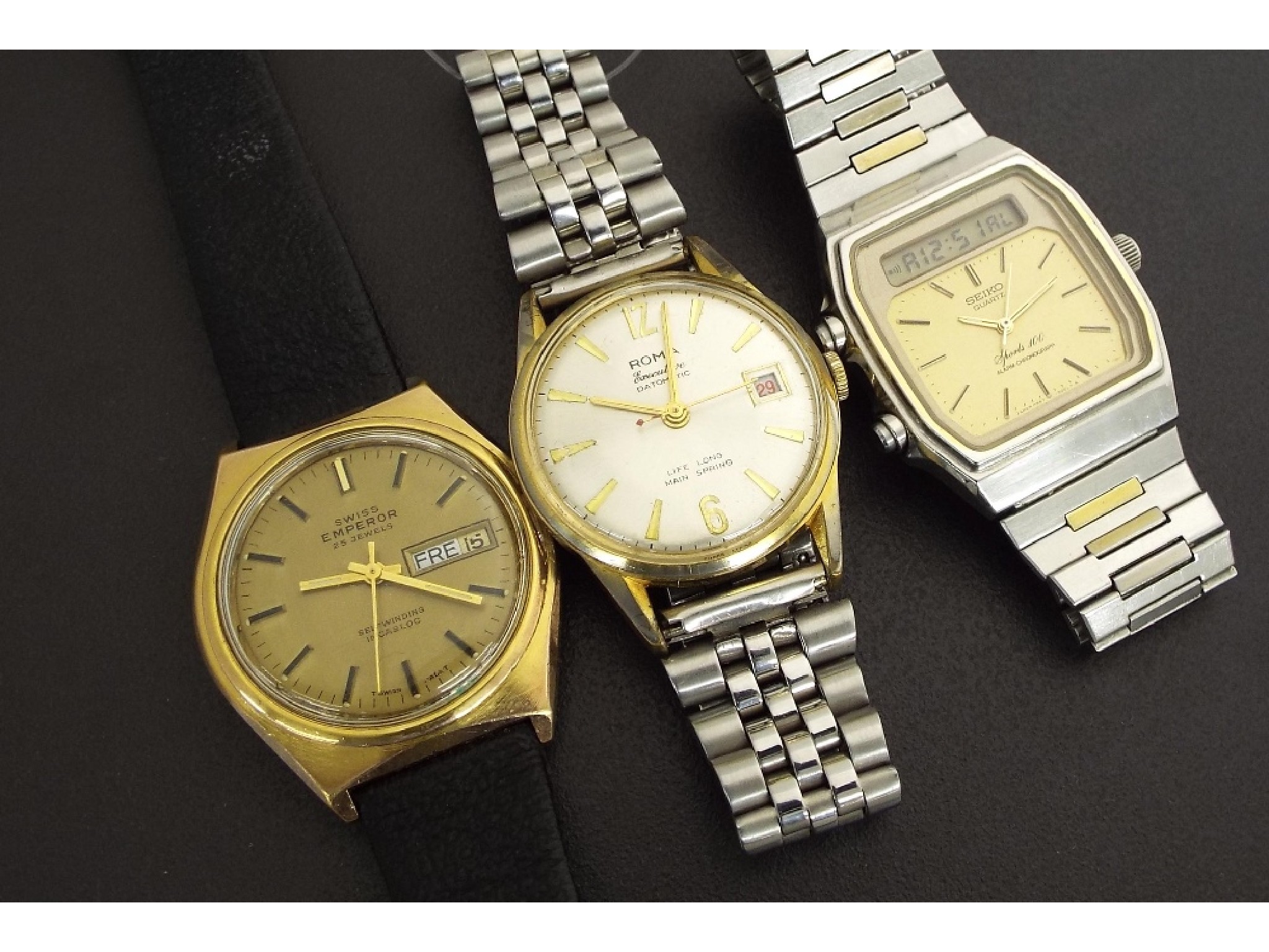 Appraisal: Two gentlemen's bracelet watches to include Seiko and Roma together