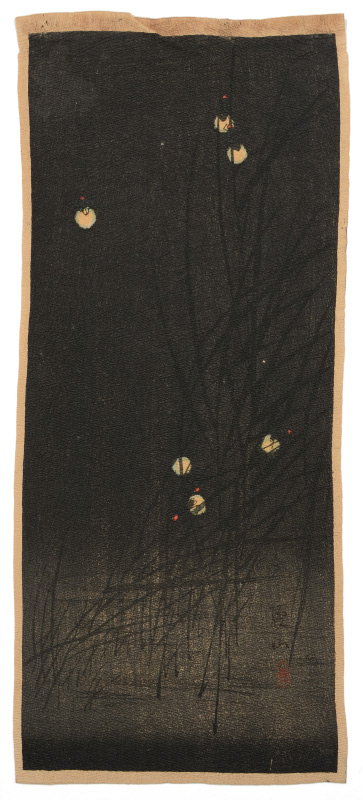 Appraisal: SOZAN Ito Japanese - Fireflies Woodblock '' x '' unframed