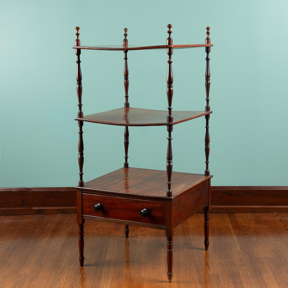 Appraisal: GEORGIAN MAHOGANY WHATNOT SHELF A Georgian period mahogany whatnot square