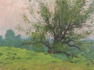 Appraisal: Paul Resika ''Apple Tree Wet Day'' landscape signed lower left