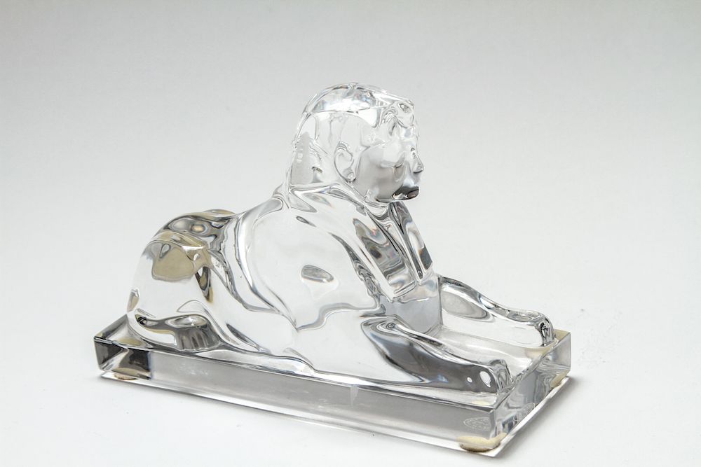 Appraisal: Baccarat Crystal Egyptian Sphinx Paperweight Baccarat crystal Egyptian Sphinx figurine